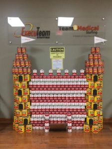 Our castle canstruction in our lobby!
